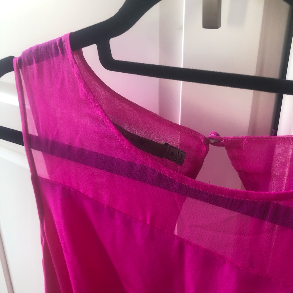 hot pink silk dress - Picture 4 of 7